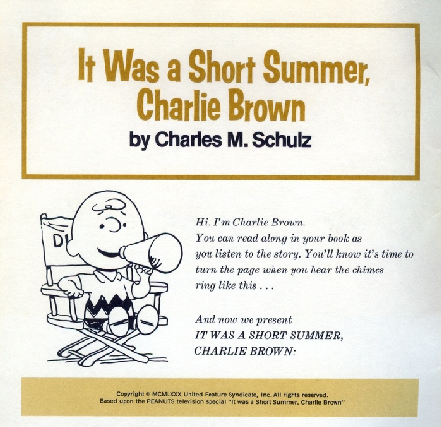 It Was A Short Summer, Charlie Brown (02),绘本,绘本故事,绘本阅读,故事书,童书,图画书,课外阅读